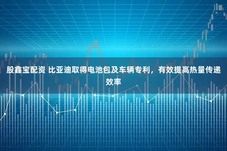 股鑫宝配资 比亚迪取得电池包及车辆专利，有效提高热量传递效率