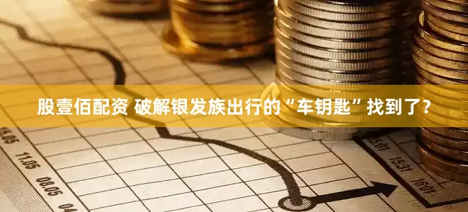 股壹佰配资 破解银发族出行的“车钥匙”找到了？